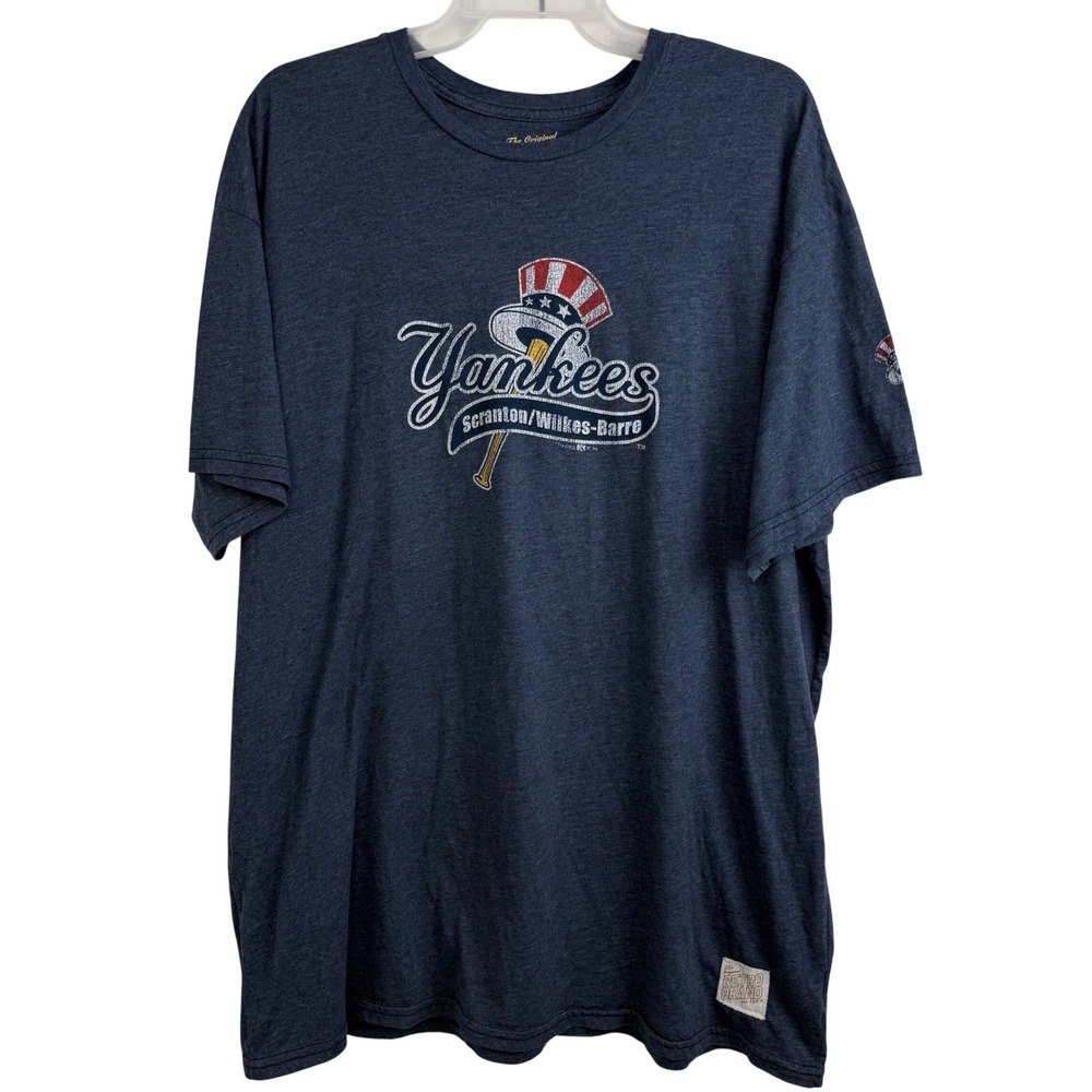 Retro Brand Yankees Scranton Wilkes-Barre Minor League T-Shirt XXL Blue USA